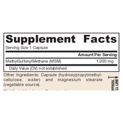 MSM Sulfur 1000mg (200 Capsules)