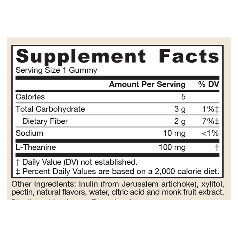 Theanine Gummies 100mg (60 Gummies)