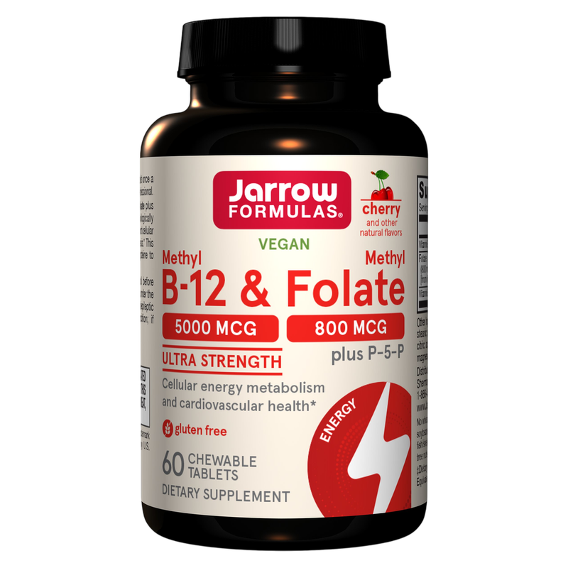 Methyl B-12 & Methyl Folate Cherry (60 Chewables)