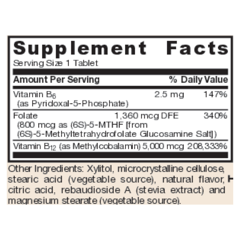 Methyl B-12 & Methyl Folate Cherry (60 Chewables)