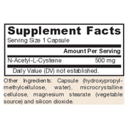 N-A-C (N-Acetyl-L-Cysteine) 500mg (60 Capsules)