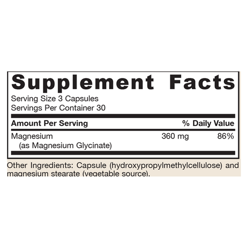 Magnesium Glycinate (90 Capsules)