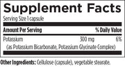 K+2 Potassium (120 Capsules) Supplement Facts