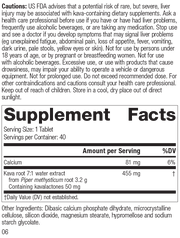 Kava Forte, 40 Tablets, Rev 05 Supplement Facts