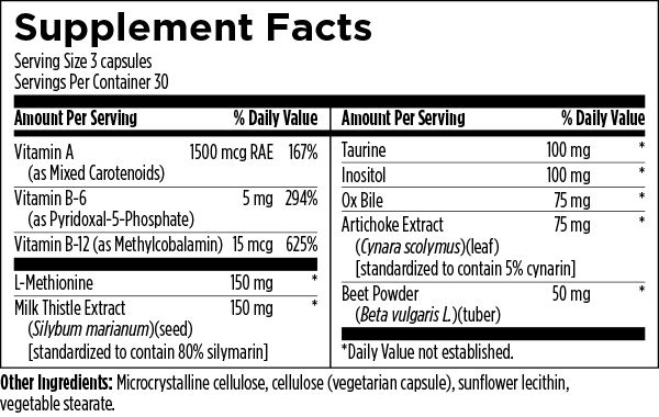LV-GB Complex (90 Capsules) Supplement Facts