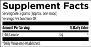 L-Glutamine Powder (250g) Supplement Facts