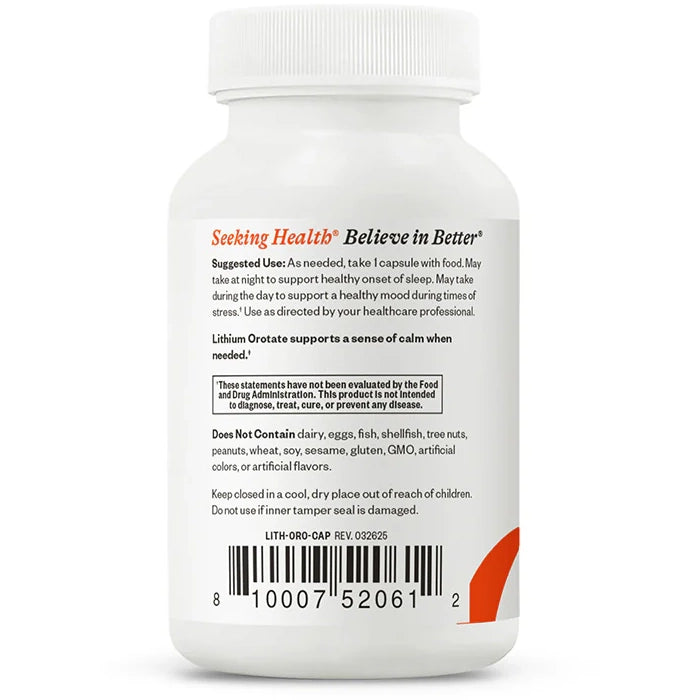 Lithium Orotate 5 mg (100 Capsules)