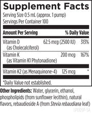 Liposomal D Supreme (50 mL) Supplement Facts