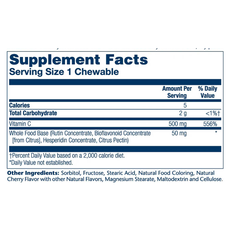 Vitamin C 500mg, Cherry (100 Tablets)