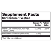 Vitamin C with Rose Hips, Acerola & Bioflavonoids 1000mg (100 Capsules)