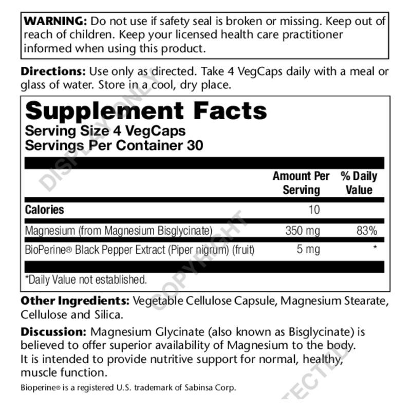 Magnesium Glycinate 350mg
