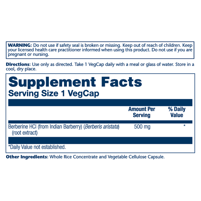 Berberine 500mg (60 Capsules)