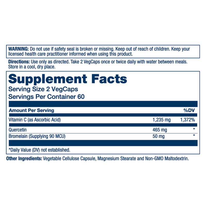 QBC Plex Quercetin & Bromelain + Vitamin C (120 Capsules)