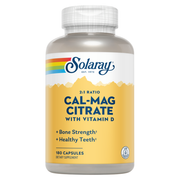 Calcium & Magnesium Citrate with Vitamin D-3, 2:1 Ratio (180 Capsules)