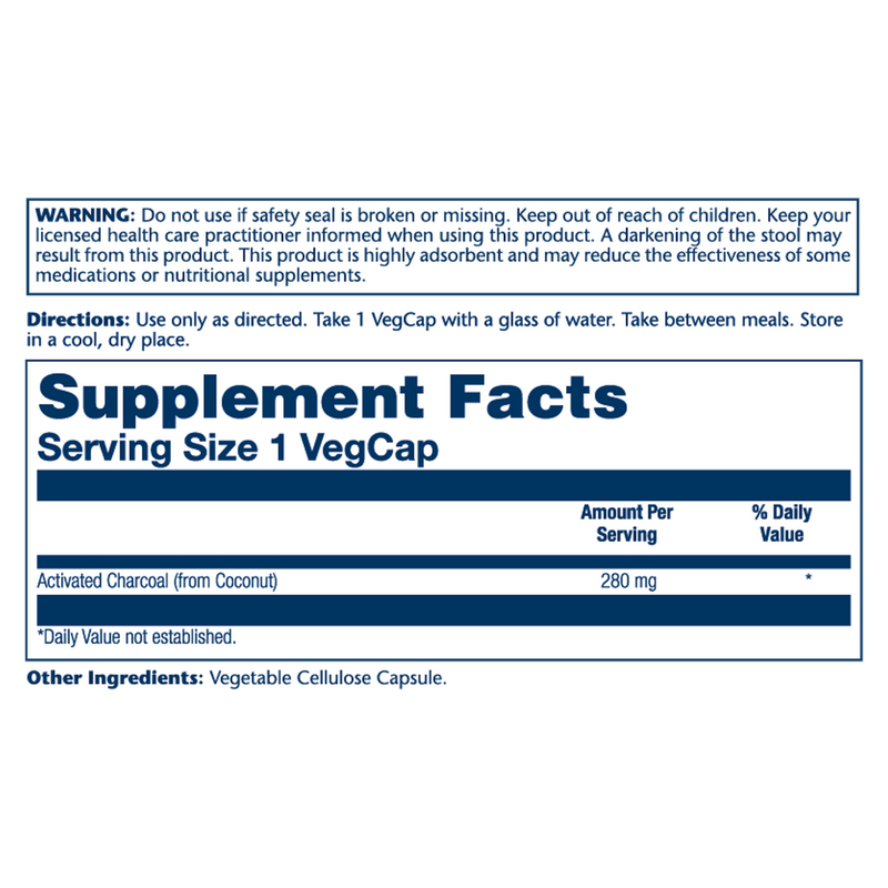 Activated Charcoal 280mg (90 Capsules)