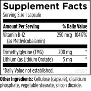 Lithium Synergy (120 Capsules) Supplement Facts