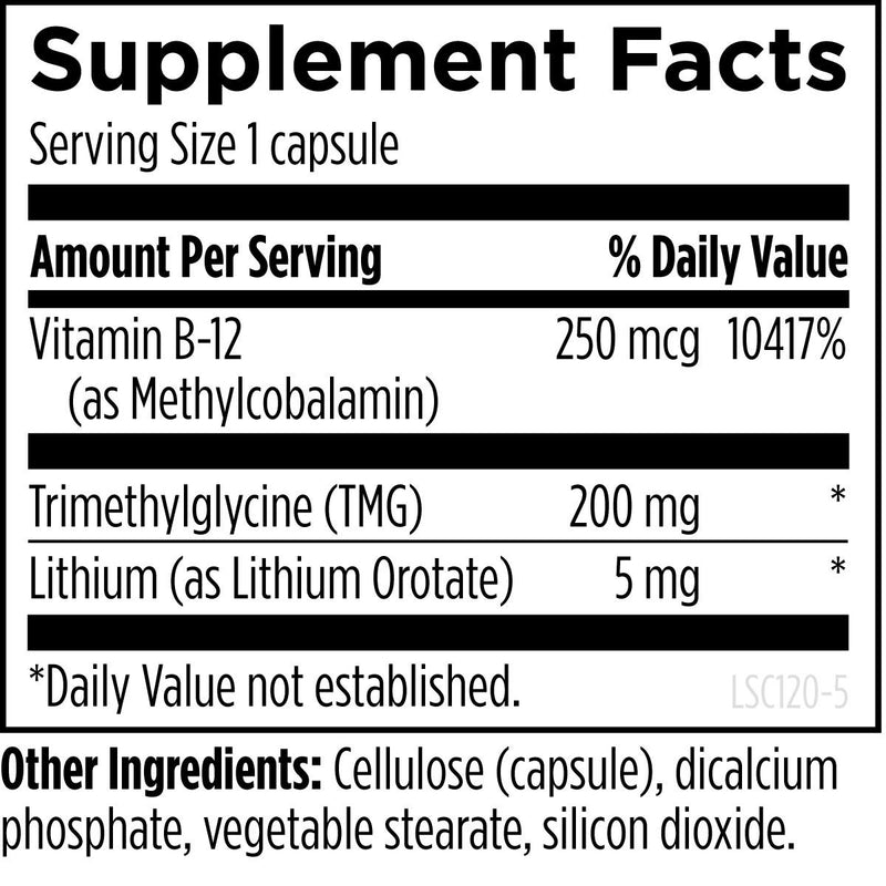 Lithium Synergy (120 Capsules) Supplement Facts