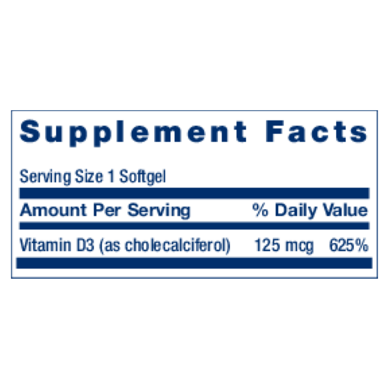 Vitamin D3 5,000IU (60 Softgels)