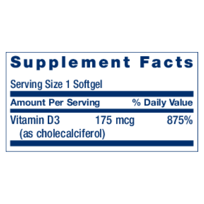 Vitamin D3 7,000IU (60 Softgels)