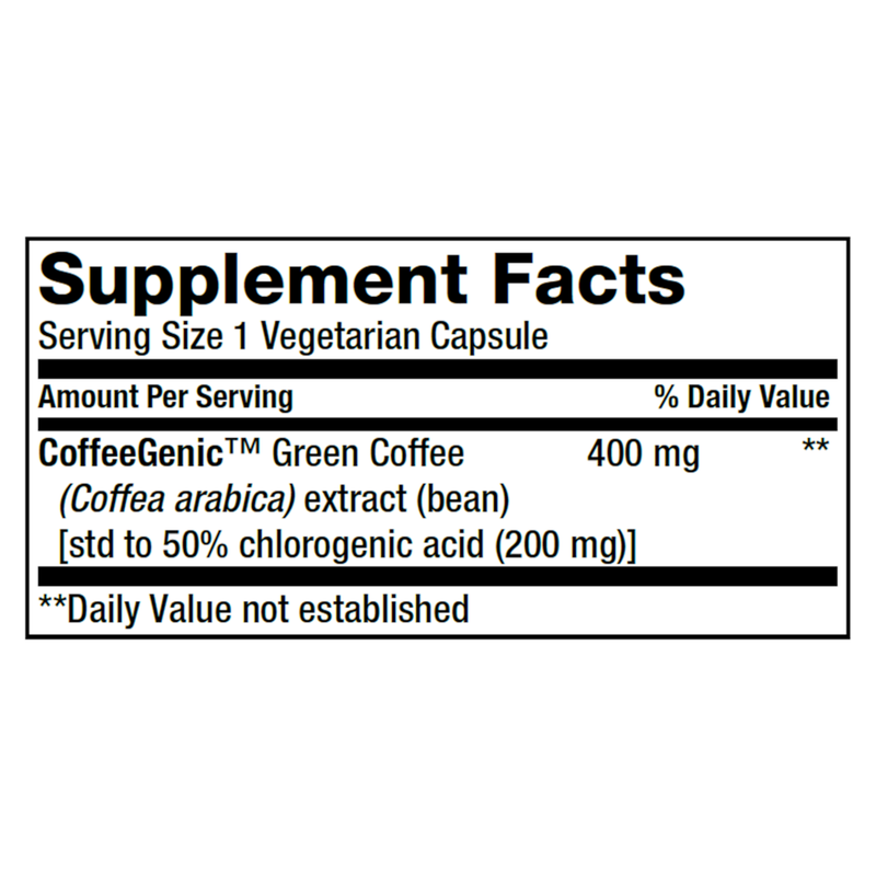 CoffeeGenic Green Coffee Extract 400mg (90 Capsules)