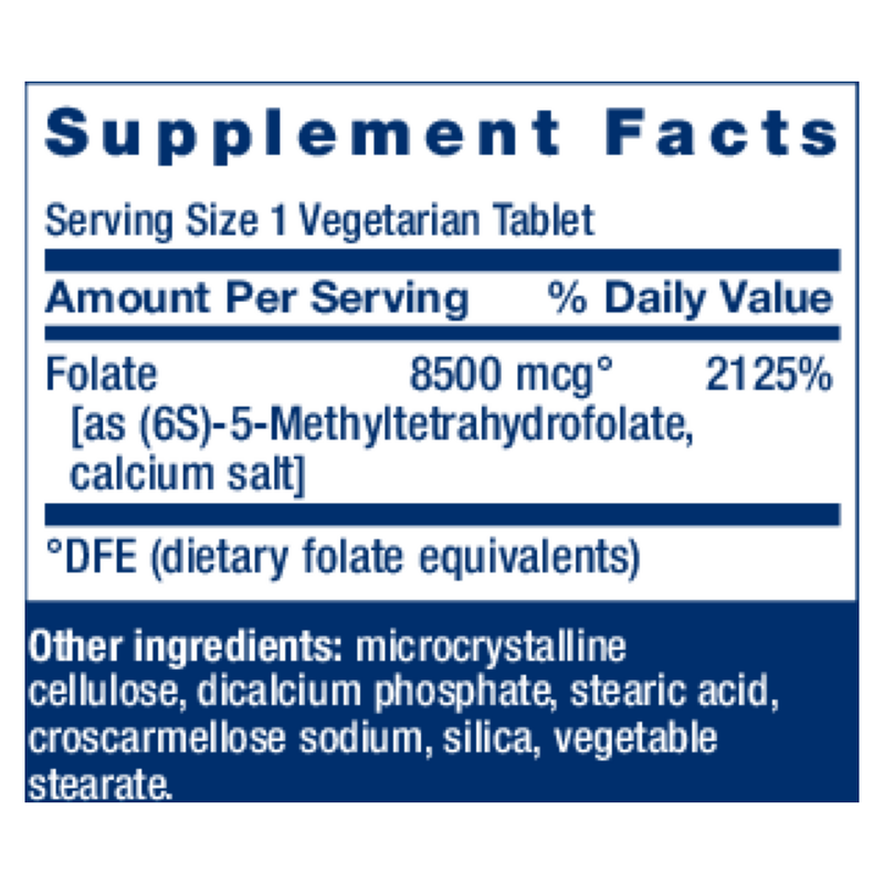 High Potency Optimized Folate 8500mcg (30 Tablets)
