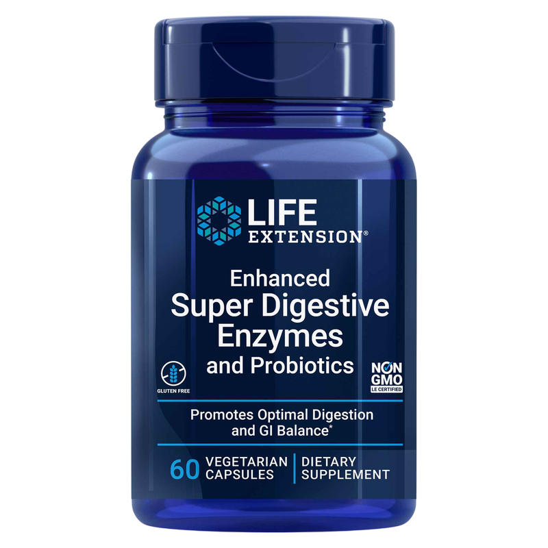 Enhanced Super Digestive Enzymes and Probiotics (60 Capsules)