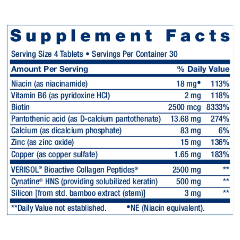 Hair, Skin & Nails Collagen Plus Formula (120 Tablets)