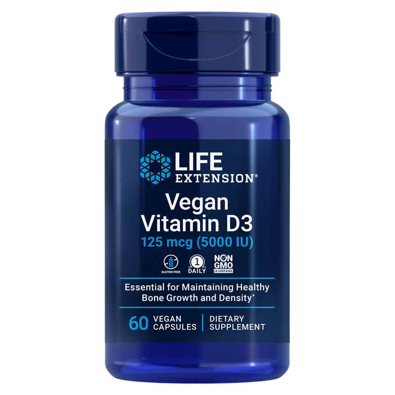 Vegan Vitamin D3 125 mcg (5000 IU) (60 Capsules)