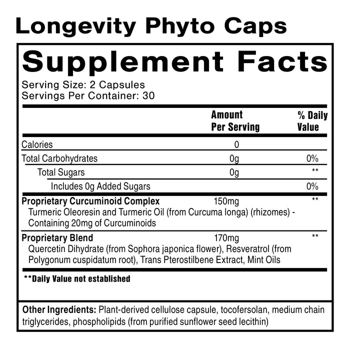 Longevity Phyto Caps (60 Capsules)