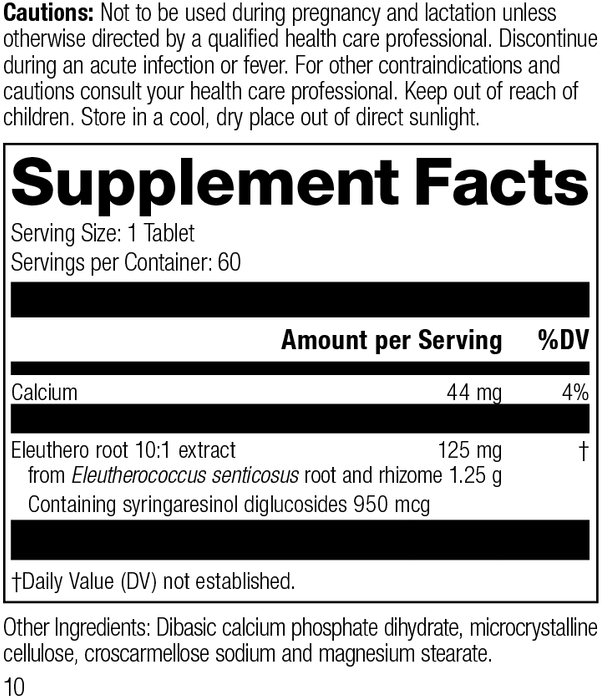 Eleuthero, 60 Tablets