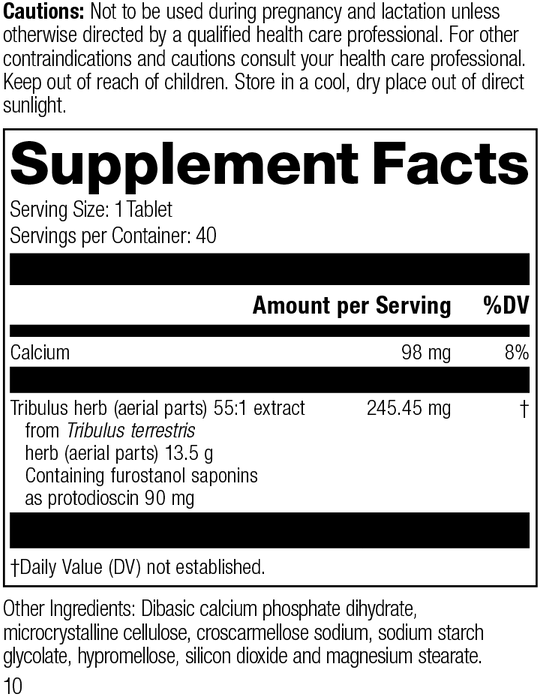 Tribulus, 40 Tablets