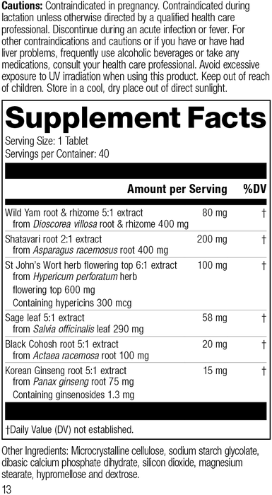 Wild Yam Complex, 40 Tablets