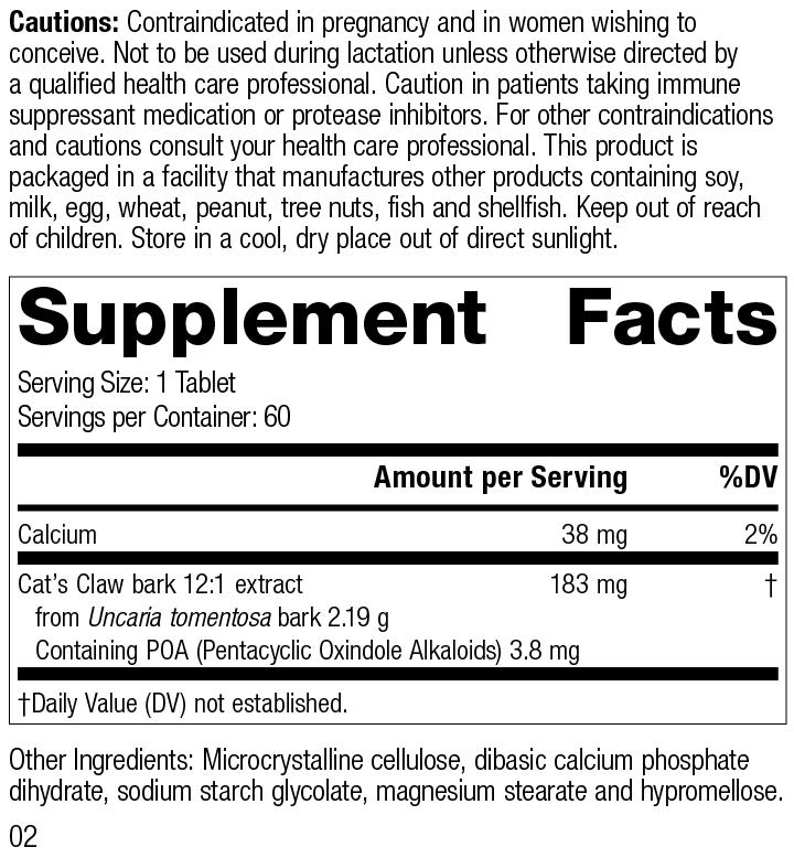 Cat's Claw Forte, 60 Tablets