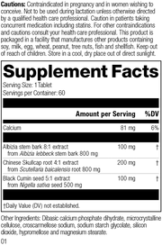 supplement fact label