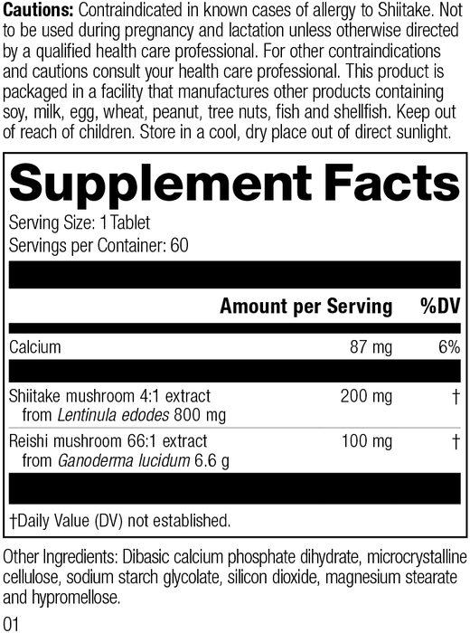 Ganoderma & Shiitake, 60 Tablets