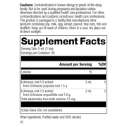 Echinacea Premium 1:2 Supplement Facts