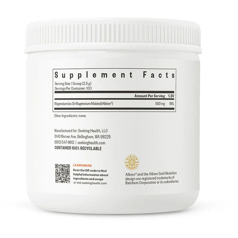 Magnesium Malate 500 mg (8.82 Ounces Powder)