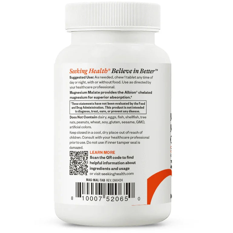 Magnesium Malate Chewable (100 Tablets)