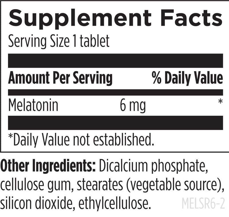 Melatonin SRT (60 Tablets) Supplement Facts