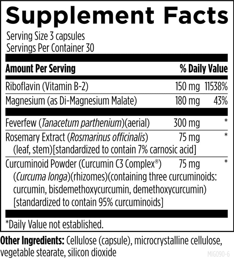 Migranol (90 Capsules) Supplement Facts