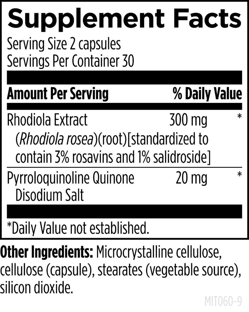 Mito-PQQ (60 Capsules) Supplement Facts
