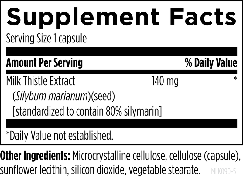 Milk Thistle (90 Capsules) Supplement Facts