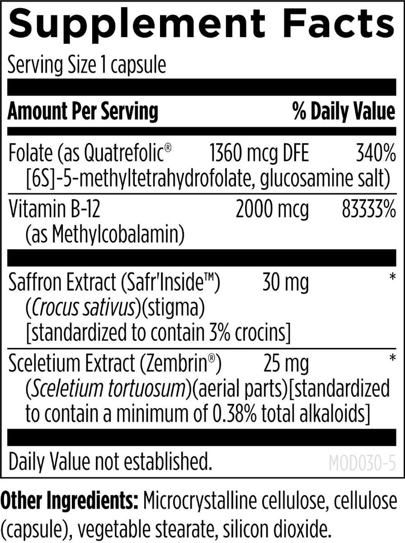 Mood-Stasis (30 Capsules) Supplement Facts