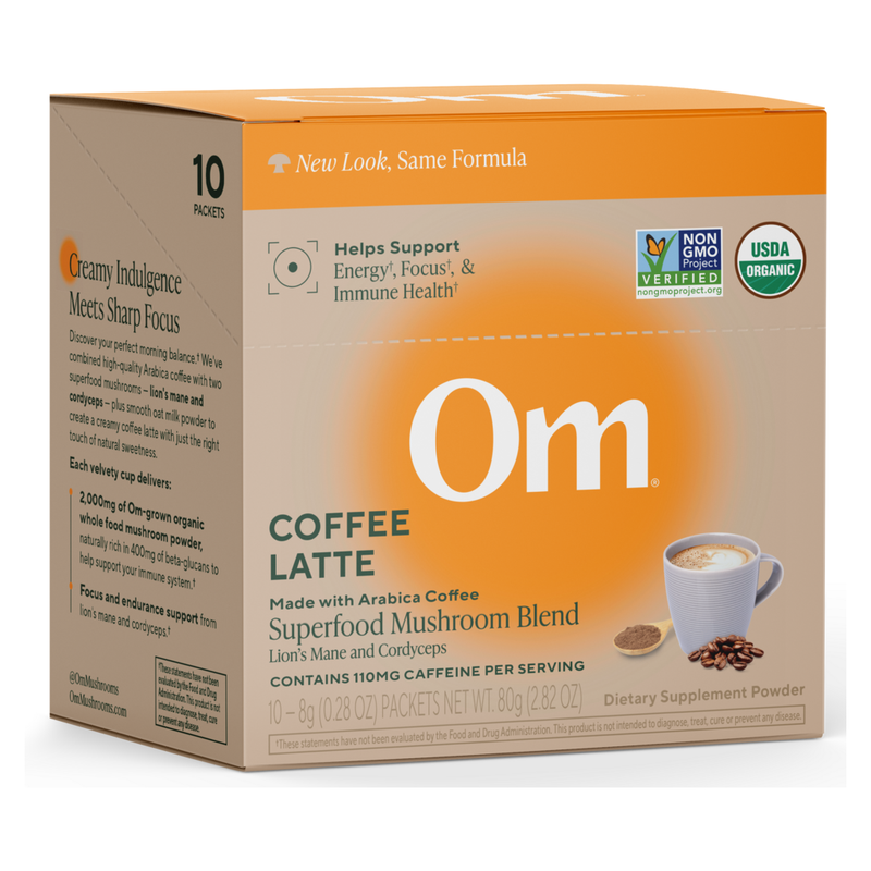 Mushroom Powered Coffee Latte (10 Packets)