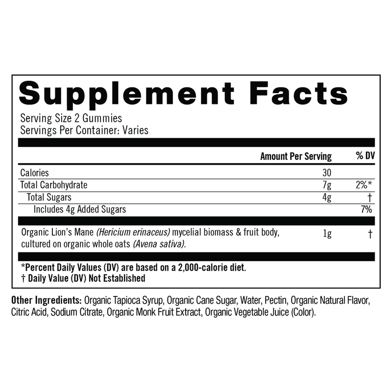 Lion's Mane Mushroom Gummies (60 Gummies)