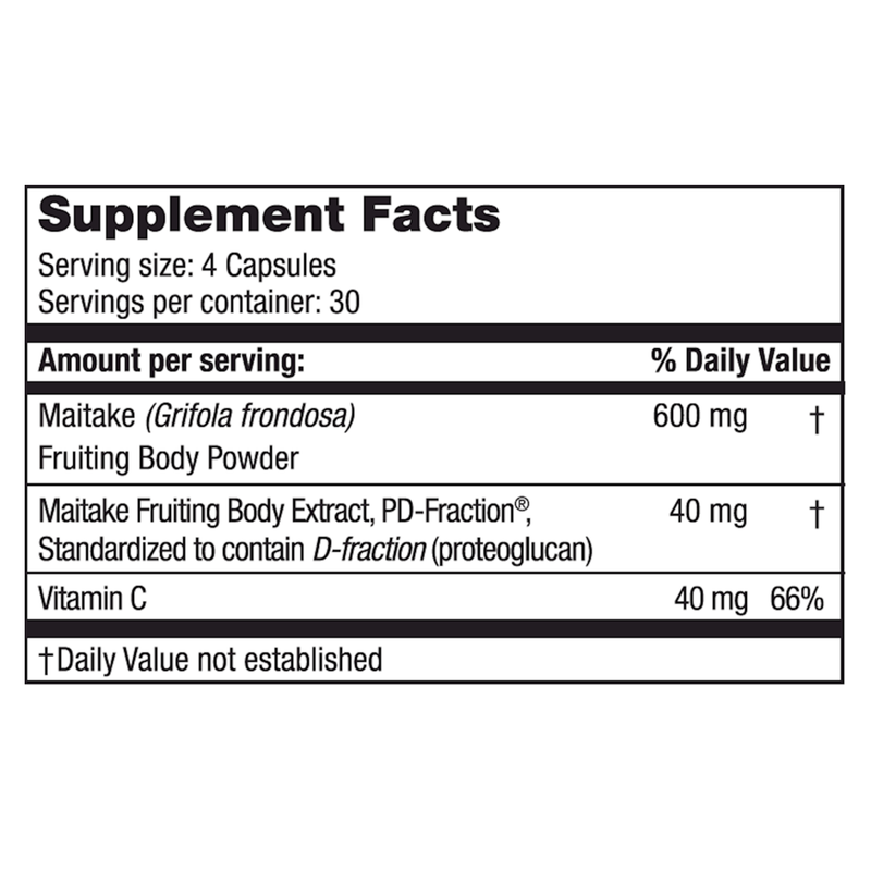 Maitake D-Fraction (Standard) (120 Capsules)