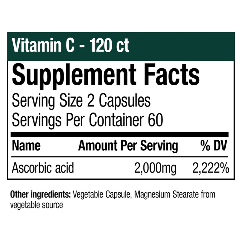 Vitamin C (120 Capsules)
