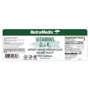 Vitamins D3 & K2 (90 Capsules)