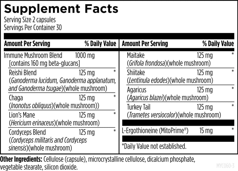 MycoSupreme Supplement Facts