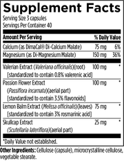MyoSedate (120 Capsules) Supplement Facts